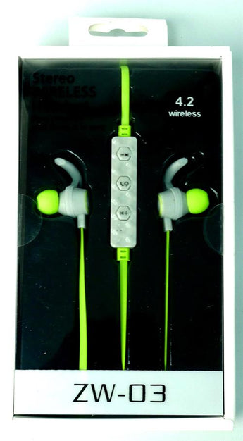 Geeko ZW-03 Wireless Bluetooth Earphones Green
