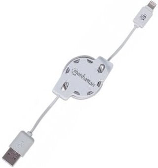 Manhattan iLynk Lightning Cable Retractable 1m