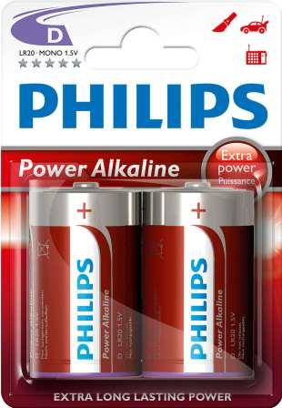 Philips PowerLife Battery LR20P2B 2 X Type D