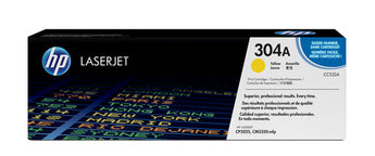 HP 304A Yellow Toner Cartridge (CC532A) for Color LaserJet CP2025 - Original HP, vibrant prints.