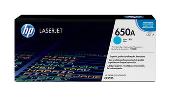 HP 650A Cyan Standard LaserJet Toner Cartridge