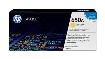 HP 650A Yellow Toner Cartridge CE272A for Color LaserJet CP5525 - Original HP - TonerBuzz