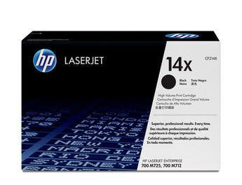 HP 14X (CF214X) High Yield Black Toner Cartridge for LaserJet Pro printers - delivers up to 17,500 pages.