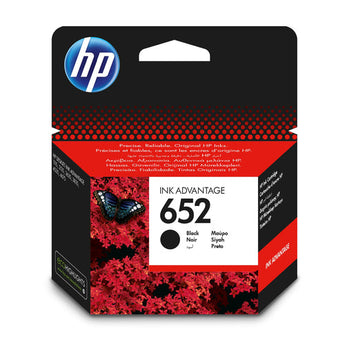 HP 652 Black Ink Cartridge (F6V25AE) for crisp, durable, and affordable printing.