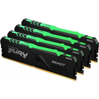 Kingston Fury Beast RGB 128GB (4x32GB) DDR4 2666MHz CL16 Desktop Memory Kit
