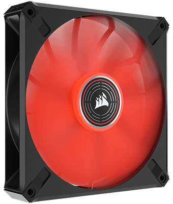Corsair ML140 Elite Black 140mm PWM Fan with Red LEDs