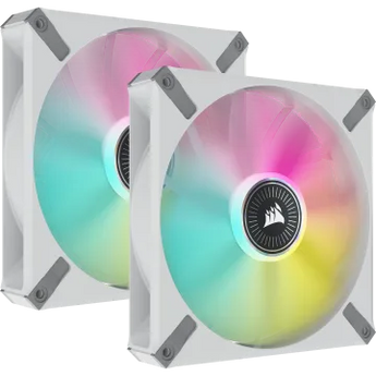 Corsair ML140 Elite RGB White Dual Fan Kit with Lighting Node CORE