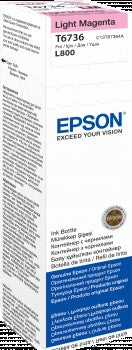 Epson 673 Light Magenta Ink Bottle, 70ml, for EcoTank L800 (SKU: C13T67364A)