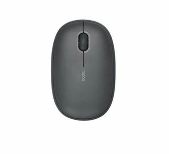 RAPOO M650 Silent Wireless Mouse in cream white, showing its compact design and multi-mode connectivity options.