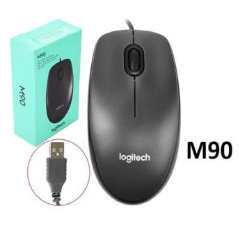 Logitech M90 wired mouse, black, USB optical with 1000 DPI optical sensor