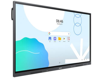 SAMSUNG 86" ANDROID NTERACTIVE WHITEBOARD WAD - 7 YEAR ONSITE WARRANTY - ANDROID INTERACTIVE WHITEBOARD 7 YEAR WARRANTY 3 840 X 2 160 60HZ 8MS RESPONSE TIME (G-TO-G) 400CD/M BRIGHTNESS (TYP.) 1 200:1 CONTRAST RATIO BUILT IN SPEAKER (15W X 2CH) HDMI INPUT X 3 USB C OPS 5 X USB INPUT HDMI OUT X 1 40 PTS TOUCH WIFI BLUETOOTH ANDROID 13 EDLA CERTIFIED ANDROID MODEL (GOOGLE PLAY SUPPORTED).
