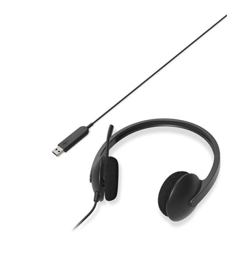 Logitech H340 USB Stereo Headset in Black, ideal for clear PC calls and comfortable use