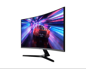 Samsung LS32D390GA 32-inch curved monitor displaying a vibrant, high-definition image with smooth motion and comfortable viewing.