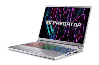 Acer Predator Triton 14 - 14" WUXGA IPS 165Hz DCi-P3 100% Intel Core i7-13700H 16GB OB LPDDR5 Memory 1024GB PCIe NVMe SSD NVIDIA GeForce RTX 4050 6G-GDDR6 VRAM WiFI 6E + BT FHD USB Camera Finger Print Reader Back Light Keyboard Windows 11 Home Silver 3YROSW (PT14-51-74WE)