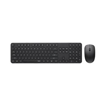 Rapoo X260S wireless keyboard and mouse combo, white, featuring laser-carved keycaps and media controls.