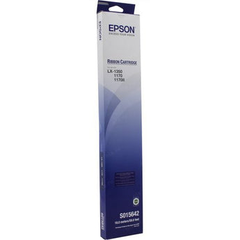 Epson Black Ribbon Cartridge C13S015642 for LX-1350, LX-1170II, and LX-1170 dot matrix printers