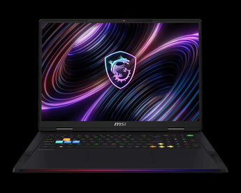 MSI / RAIDER 18 MAX HX A2WJ-1066ZA / INTEL CORE ULTRA 9 290HX / DDR5 6400MHz 64GB (2x 32GB) / 2TB NVME PCIE SSD / RTX 5090 GDDR7 24GB / 18" 16:10 UHD+ (3840x2400) MINILED 120Hz / WINDOWS 11 HOME / NO BAG INCLUDED / CORE BLACK / 2 YEAR WARRANTY