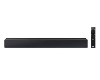 Samsung HW-B400F/XA Wireless Soundbar, 2.0 Channel, 40W, HDMI ARC, Bluetooth, black finish. Enhances TV audio with clear dialogue.