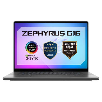 ASUS ROG Zephyrus Intel Core Ultra 9 Processor 285H 2.9 GHz (24MB Cache up to 5.4 GHz 16 cores 16 Threads) Intel AI Boost NPU up to 13 LPDDR5X 16GB ( 16GB LPDDR5X 7467 on board(Actual memory speeds may vary by CPU configuration.) ) 1TB PCIE G4 SSD NVIDIA GeForce RTX 5070 Laptop GPU WIN11 HOME GRAY WARRANTY - 1-Year Carry-In