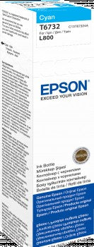 Epson 673 Cyan Ink Bottle, 70ml, for EcoTank printers. Model C13T67324A, T6732.