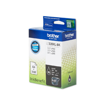 Brother LC539XL-BK high yield black ink cartridge for DCPJ105 and MFCJ200 printers. FirstShop South Africa.