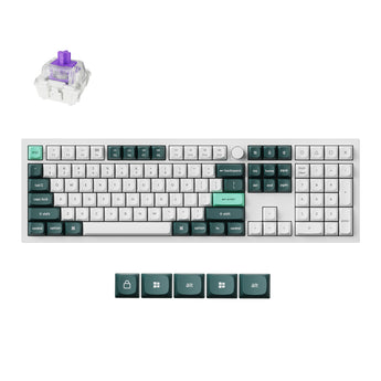 Keychron Q6 HE QMK Full-size Wireless Custom Mechanical Keyboard (Nebula Switch) - Shell White