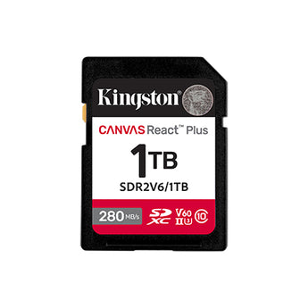 Kingston Canvas React Plus 1TB SDXC UHS-II U3 V60 SD Card
