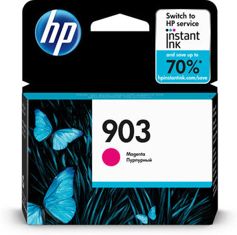 HP 903 Magenta Original Ink Cartridge T6L91AE for HP printers - delivers vibrant, high-quality magenta prints.