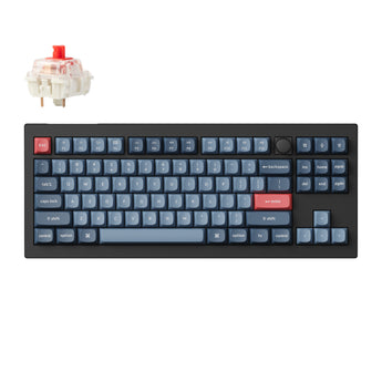 Keychron V3 Max QMK/VIA 80% Wireless Custom Mechanical Keyboard (Red Switch) - Carbon Black
