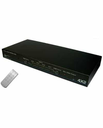 Aavara PM4X2 4x2 HDMI Matrix Switch/Splitter - 1080p, HDCP, 10.2Gbps
