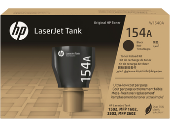 HP 154A (W1540A) 2500 Page Yield Black Original LaserJet Tank Toner Reload Kit