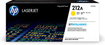 HP 212A Yellow Original LaserJet Toner Cartridge (W2122A) for vibrant color prints.