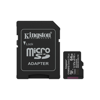 Kingston Canvas Select Plus 64GB microSD card (SDCS3/64GB) for Android devices and cameras.