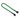 Bitfenix Alchemy Multisleeved Audio Extension Cable - 10-Pin, 30cm, Green