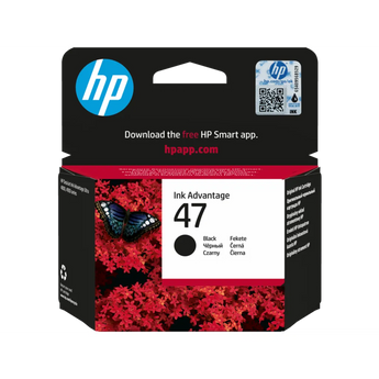 HP 47 Black Original Cartridge Bundle with Power Bank (SKU: 6ZD21AE) for HP printers. Includes cartridge and portable power bank.
