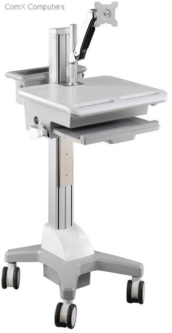 Aavara CNR01 Mobile Medical Workstation Cart with Display Arm