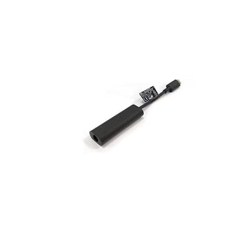 Dell 7.4mm barrel to USB-C adapter (SKU 470-ACFH) connecting barrel power to a USB-C device.