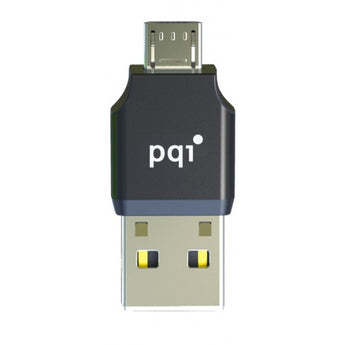 PQI Connect 203 Black MicroSD Card Reader - USB & MicroUSB