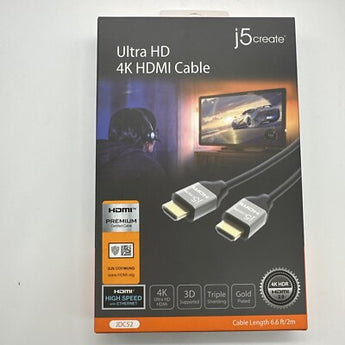 J5create JDC52 2m Premium High-Speed 4K HDMI Cable