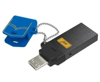 PQI Connect301 64GB USB 3.0/MicroUSB Flash Drive - Blue