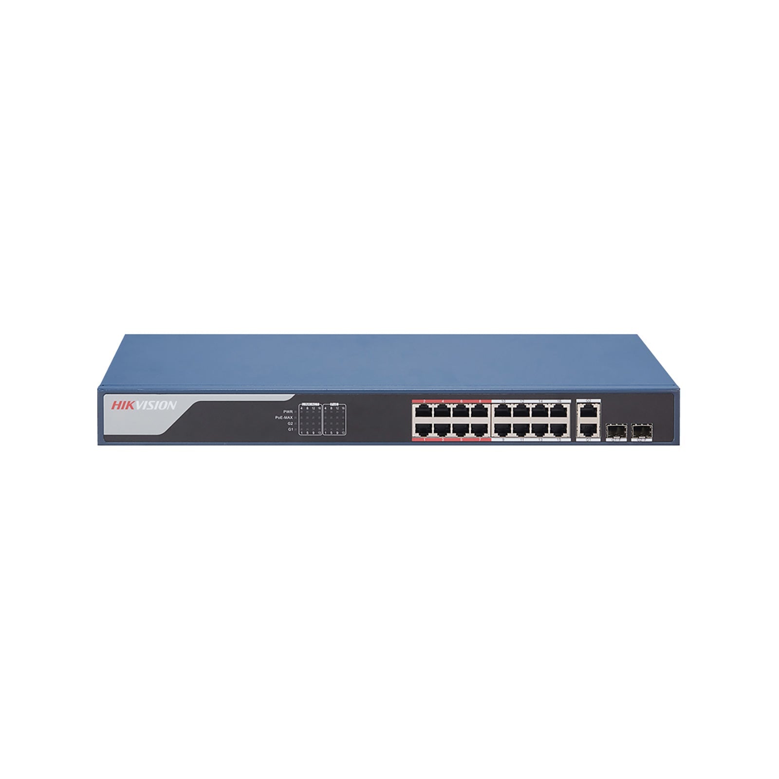  - Hikvision L2 Smart Managed 16 100M POE 2X100MM Combo Port - NexGen Computing