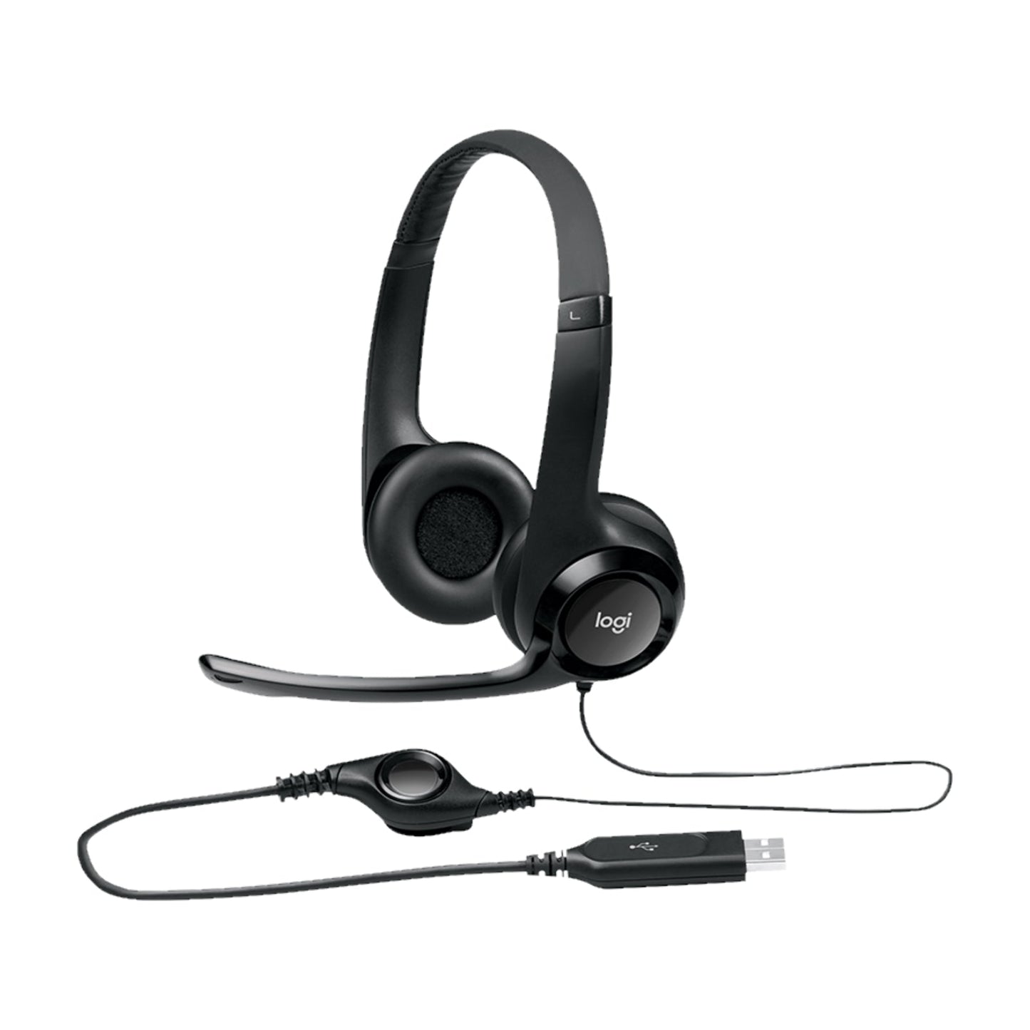  - Logitech H390 Black Computer Stereo USB Headset - NexGen Computing