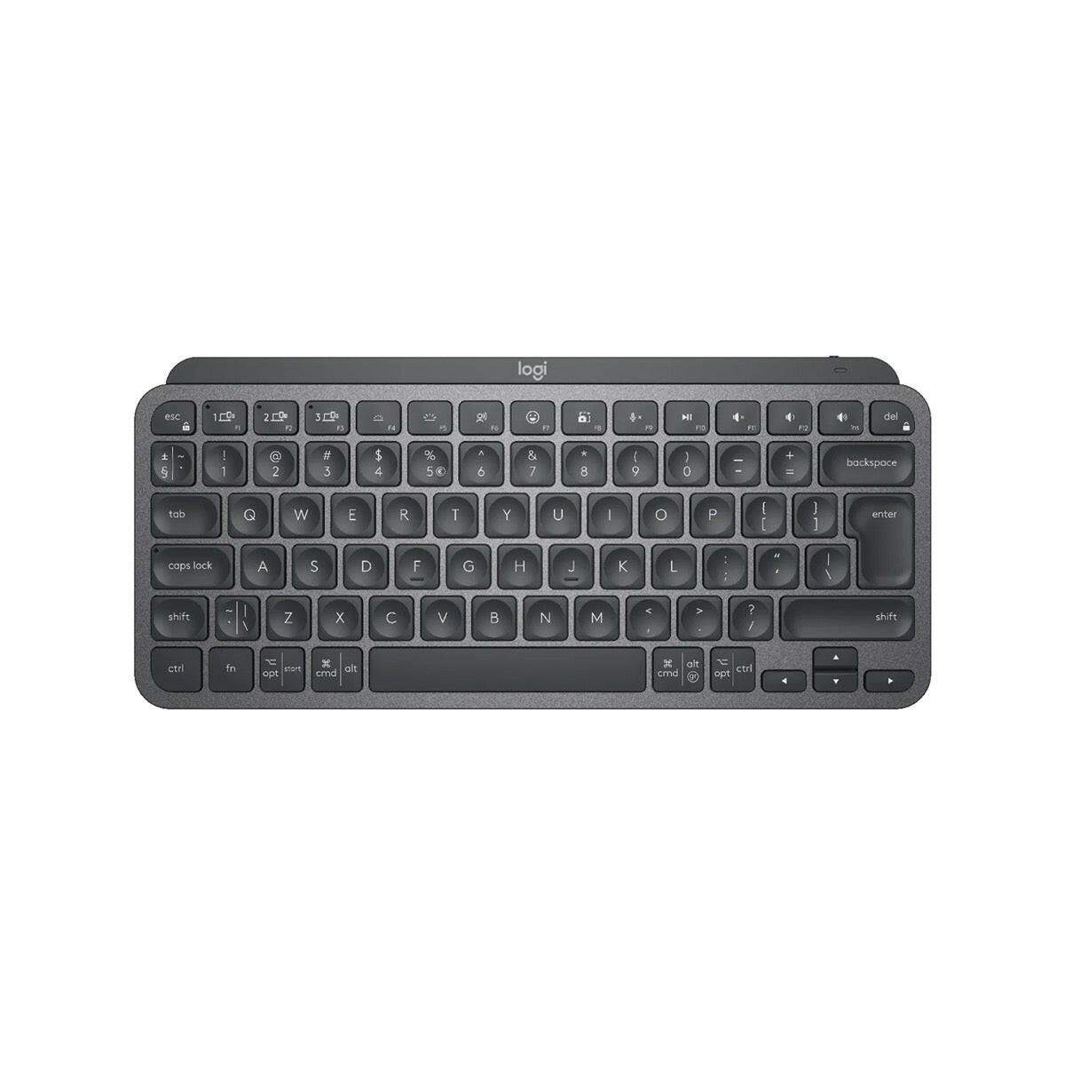 Logitech MX Keys Mini Graphite Minimalist Illuminated Wireless Keyboard.