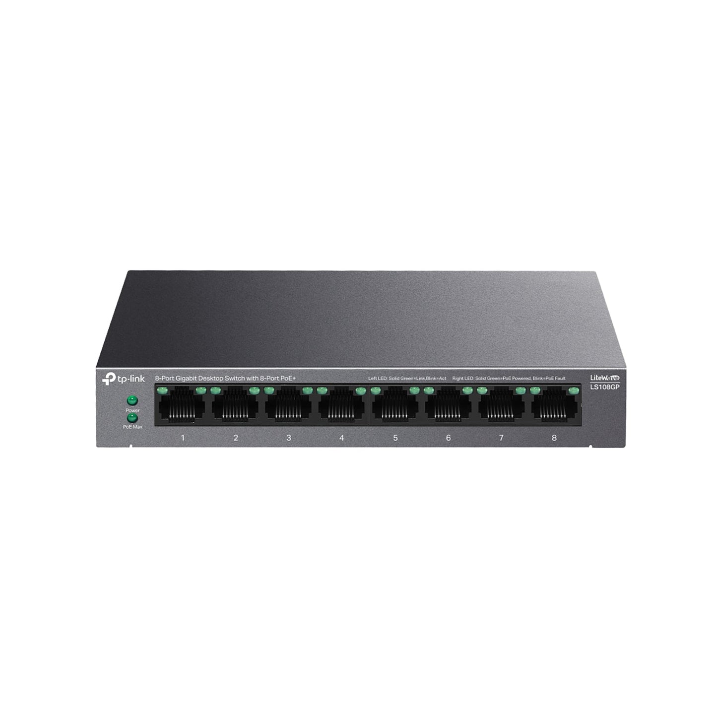  - TP-Link 8 Port Gigabit Unmanaged Desktop POE Switch - NexGen Computing