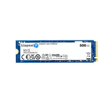 Kingston NV3 500GB NVMe SSD, M.2 2280 form factor, PCIe 4.0. High-speed internal solid state drive.