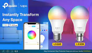 TP-Link Tapo L530B smart WiFi light bulb, multicolour, B22 fitting. Dimmable, offering customizable lighting scenarios for any room.