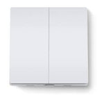 TP-Link Tapo S220 smart light switch, two-gang, one-way. Allows manual and remote control of two separate light circuits.