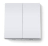 TP-Link Tapo S220 smart light switch, two-gang, one-way. Allows manual and remote control of two separate light circuits.