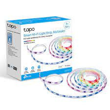TP-Link Tapo L920-5 multicolor smart light strip showing a vibrant array of colors and flexible placement options for indoor/outdoor use.