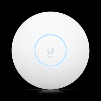 Ubiquiti UniFi U6-ENT: Ceiling-mounted WiFi 6E access point with multi-band coverage and 10 spatial streams for enterprise networks.